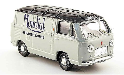 Fiat 600 Berlina 1/43 Pego T Mondial Reparto Corse grijs blauw 1959 modelauto