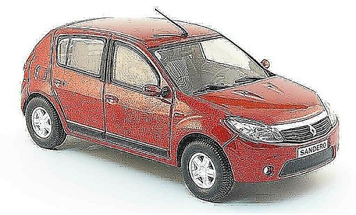 Dacia Sandero Berline 1/43 Eligor rood 2008 modelauto