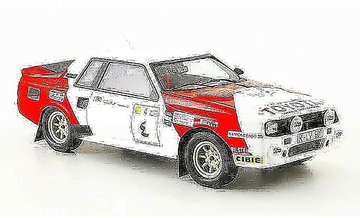 Toyota Celica TA64 1/43 Bizarre twin cam turb no.1 rallye avectlerer osten 1984 modelauto