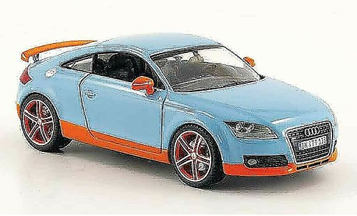 Audi TT coupe 1/43 Schuco blauw oranje modelauto