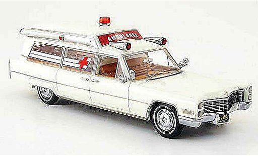 Cadillac S & S ambulance 1/43 Neo wit 1966 modelauto