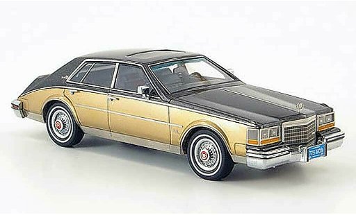 Cadillac Seville special edition 1/43 American Excellence 1981 Mk II zwart-grijs/dore limite. 500 modelauto