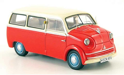 Lloyd LT 500 1/43 Neo 600 rood wit 1955 modelauto