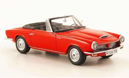 Glas 1300 GT Cabriolet 1/43 Neo rood 1966 modelauto