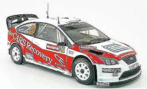 Ford Focus RS WRC 1/18 Sun Star 07 no.20 pays de galles rallye gb 2008 modelauto