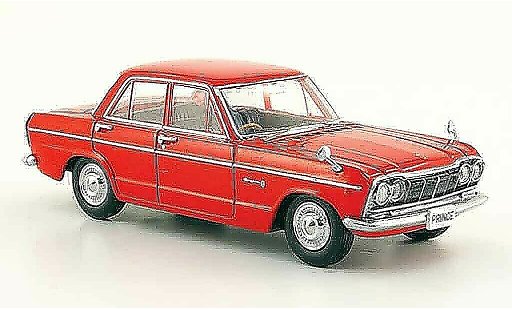Nissan Skyline Prince 1/43 Ebbro 2000 GTB rood 1965 modelauto