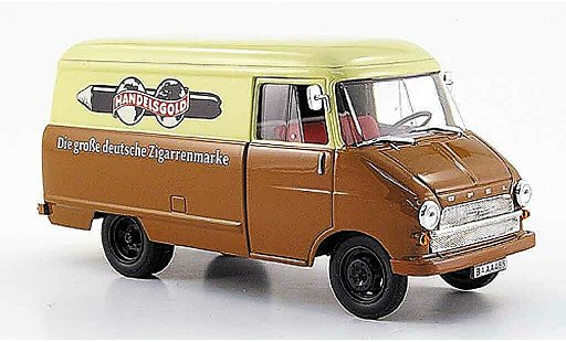 Opel Blitz Base 1/43 Starline bestelwagenwagen a beige bruin handelsor 1960 modelauto