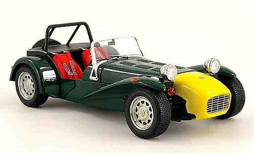 Caterham Super Seven roadster 1/18 Kyosho groen et geel modelauto