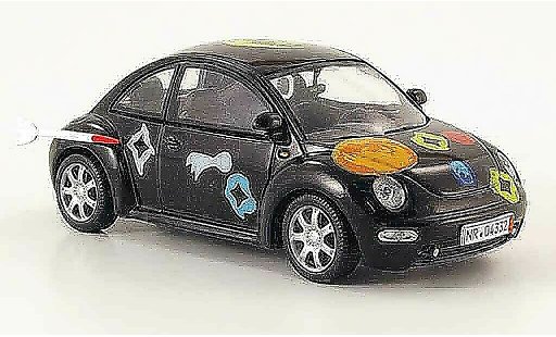 Volkswagen New Beetle Base 1/43 Schuco zwart die ludolfs modelauto