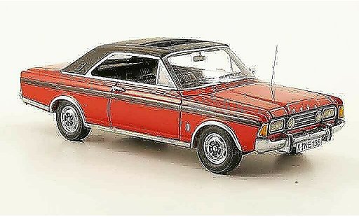 Ford Taunus 20M 1/43 Neo (P7b) Coupe rood zwart modelauto