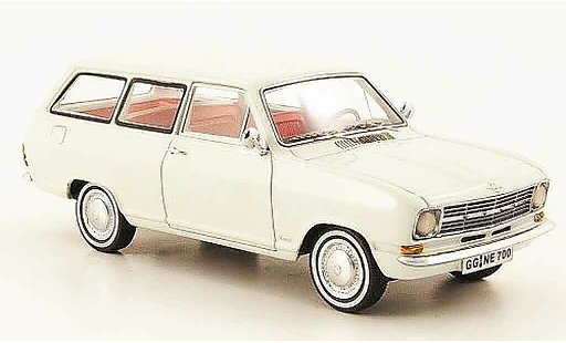 Opel Kadett B B 1/43 Neo caravan wit 1971 modelauto