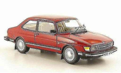Saab 90 Base 1/43 Neo rood 1985 modelauto