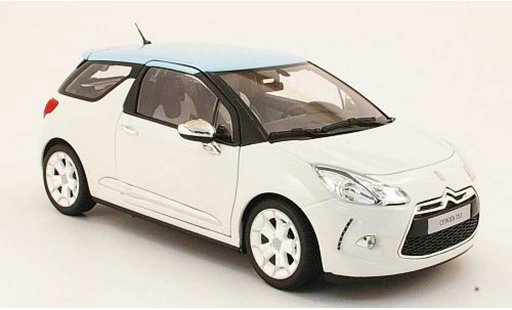 DS Automobiles DS3 Berline 1/18 Norev wit/blauw 2010 modelauto