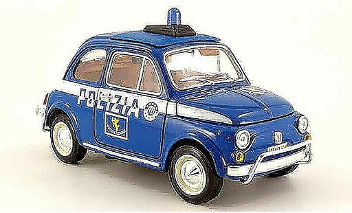 Fiat 500 Police 1/18 Burago polizia politie modelauto