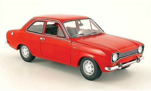 Ford Escort MK1 1/18 Minichamps rood 1971 modelauto