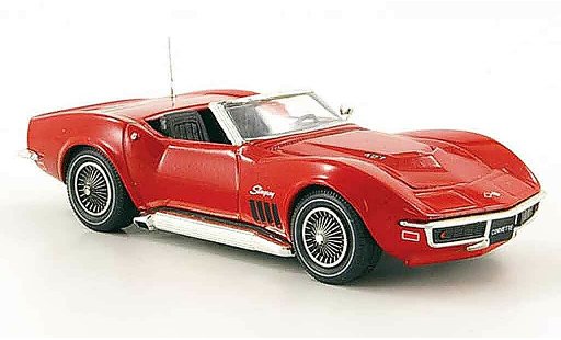 Chevrolet Corvette Convertible 1/43 Sun Star C3 427 Cabriolet rood 1968 modelauto