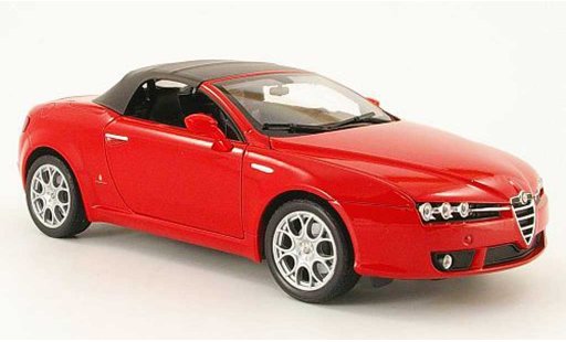 Alfa Romeo Spider veloce 1/18 Welly rood capote modelauto