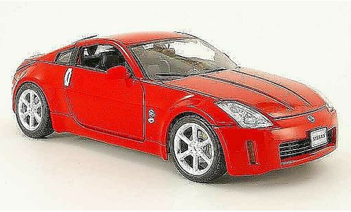 Nissan 350Z Base 1/18 Welly coupe rood 2003 modelauto