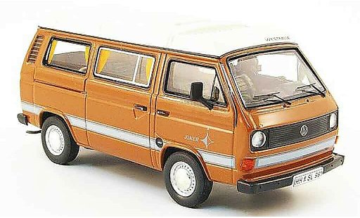 Volkswagen Combi A 1/43 Premium Cls t3a westfalia joker bruin wit modelauto