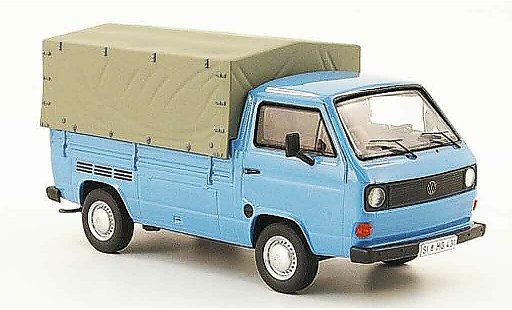 Volkswagen Combi A 1/43 Premium Cls t3a laadbak blauw modelauto