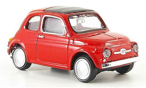 Fiat 500 R 1/43 Mondo Motors rood 1957 modelauto