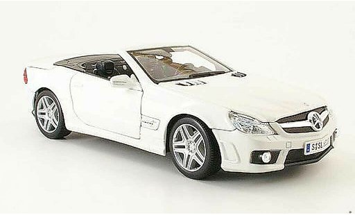 Mercedes Classe SL 63 1/18 Maisto amg wit 2009 modelauto