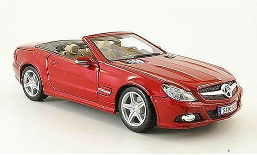 Mercedes Classe SL cabriolet 1/18 Maisto 550 rood 2009 modelauto