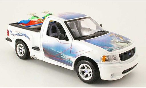 Ford F-150 Pickup 1/18 Burago F 150 wit avec 2 jet ski dans la benne modelauto