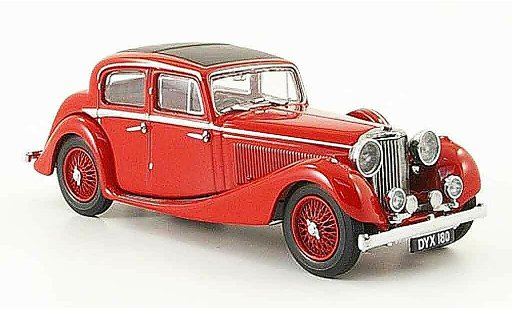 Jaguar SS Base 1/43 Oxford 2.5 saloon rood modelauto