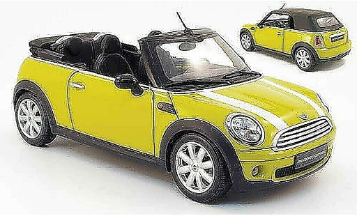 Mini Cabriolet Base 1/18 Kyosho geel 2009 modelauto