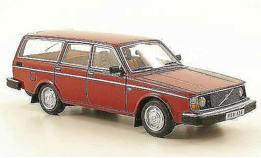 Volvo 245 DL 1/43 Neo zwart-rood 1974 modelauto