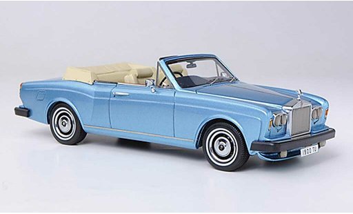 Rolls Royce Corniche DHC 1/43 Neo blauw RHD 1977 modelauto