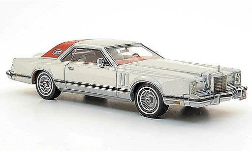 Lincoln Continental 1978 1/43 Neo Mark V Coupe grijs /rood modelauto