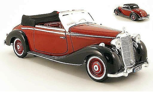 Mercedes 170 Base 1/18 Signature s rood/zwart 1950 modelauto