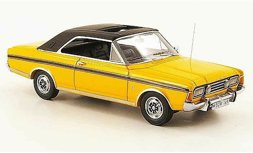 Ford Taunus 20M 1/43 Neo (P7b) geel schw. liavec. Auf. 300 modelauto