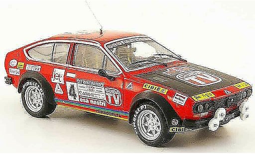 Alfa Romeo Alfetta gtv 2.0 1/43 M4 V no.4 guida tv rallye em 1980 modelauto