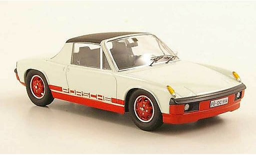 Porsche 914 Base 1/43 Schuco elfenbein/rood modelauto