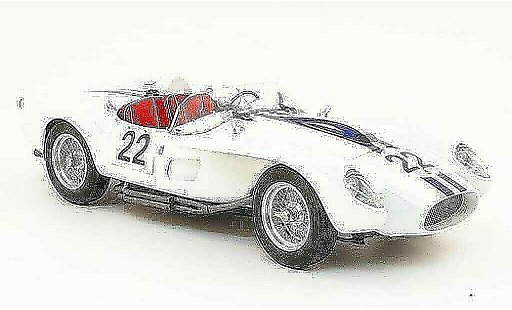 Ferrari 250 TR 1958 1/18 CMC no.22 wit/blauw modelauto