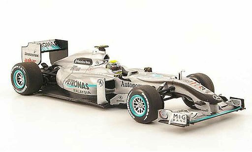 Mercedes F1 2010 1/43 Minichamps GP MGP W01 No.4 Petronas N.Rosberg GP Malaysia modelauto