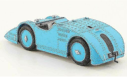 Bugatti 32 grand prix 1/43 Brumm tank blauw prototyp 1923 modelauto