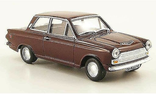 Ford Cortina GT 1/43 Cararama MkI rood modelauto