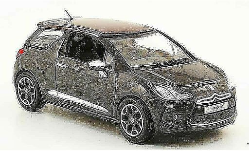 DS Automobiles DS3 Berline 1/43 Norev grijs rood 2010 modelauto