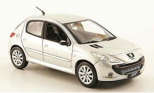 Peugeot 207 Base 1/43 Norev grijs metallic 5 portes 2008 modelauto