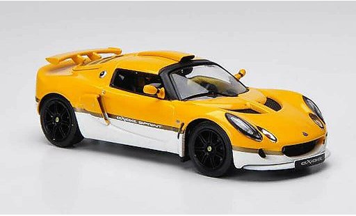 Lotus Exige Sprint 1/43 IXO geel/wit LHD 2006 modelauto