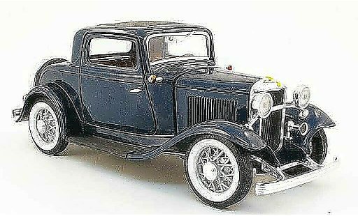 Ford Hot Rod 1932 1/18 Yat Ming 3 window coupe blauw modelauto
