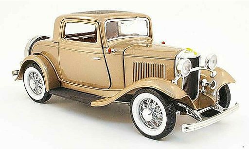Ford 1932 3 Window Coupe 1/18 Yat Ming beige modelauto