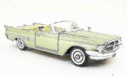 Chrysler 300F Convertible 1/18 Yat Ming cabriolet grijs groen 1960 modelauto