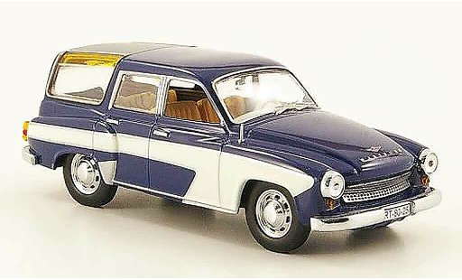 Wartburg 311 Camping 1/43 IST Models blauw wit 1960 modelauto