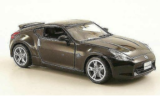 Nissan 370Z Base 1/43 J Collection Fairlady zwart 2009 modelauto
