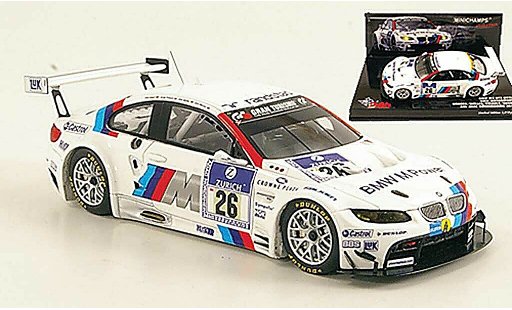 Bmw M3 gt2 1/43 Minichamps E92 No.26 Motorsport 24h ADAC Nurburgring 2010 modelauto